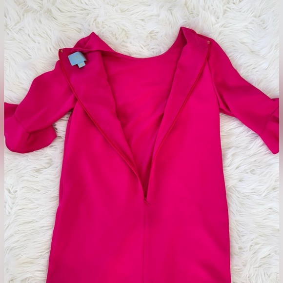 Cece Fuchsia Pink Kate Ruffle Shift Mini Dress size  0 - Picture 11 of 11